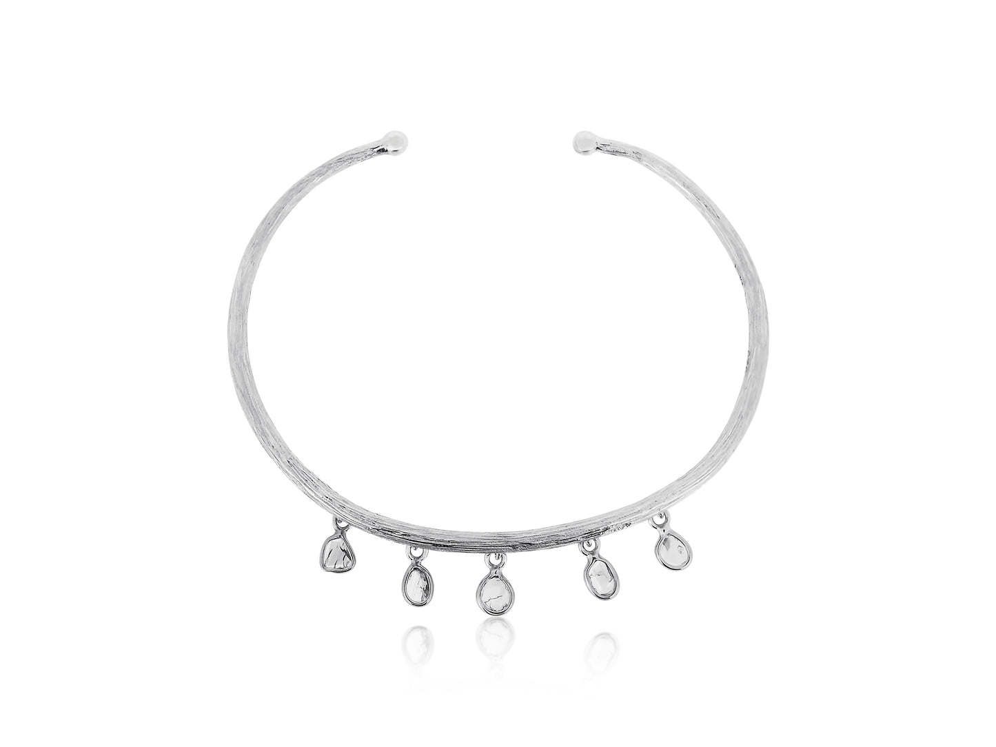 Diamond Slice Bangle Bracelet