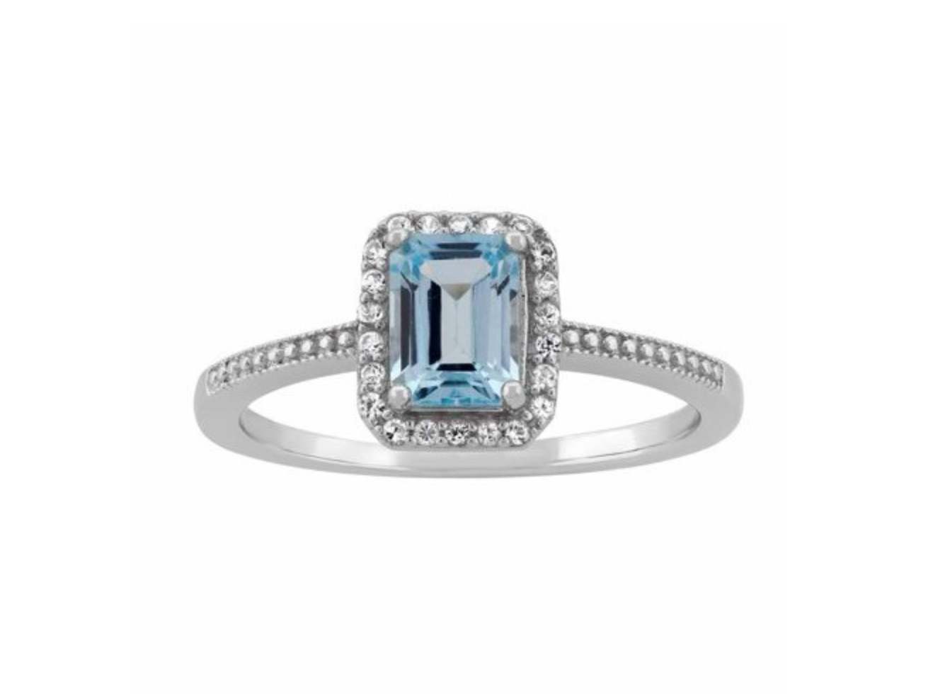 Blue Topaz Diamond Ring