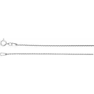 White Gold Wheat Chain-18 Inch