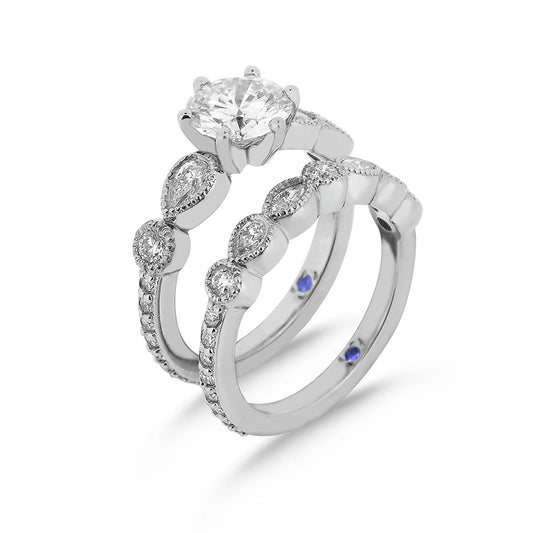 Custom Lace Engagement Ring Wedding Ring