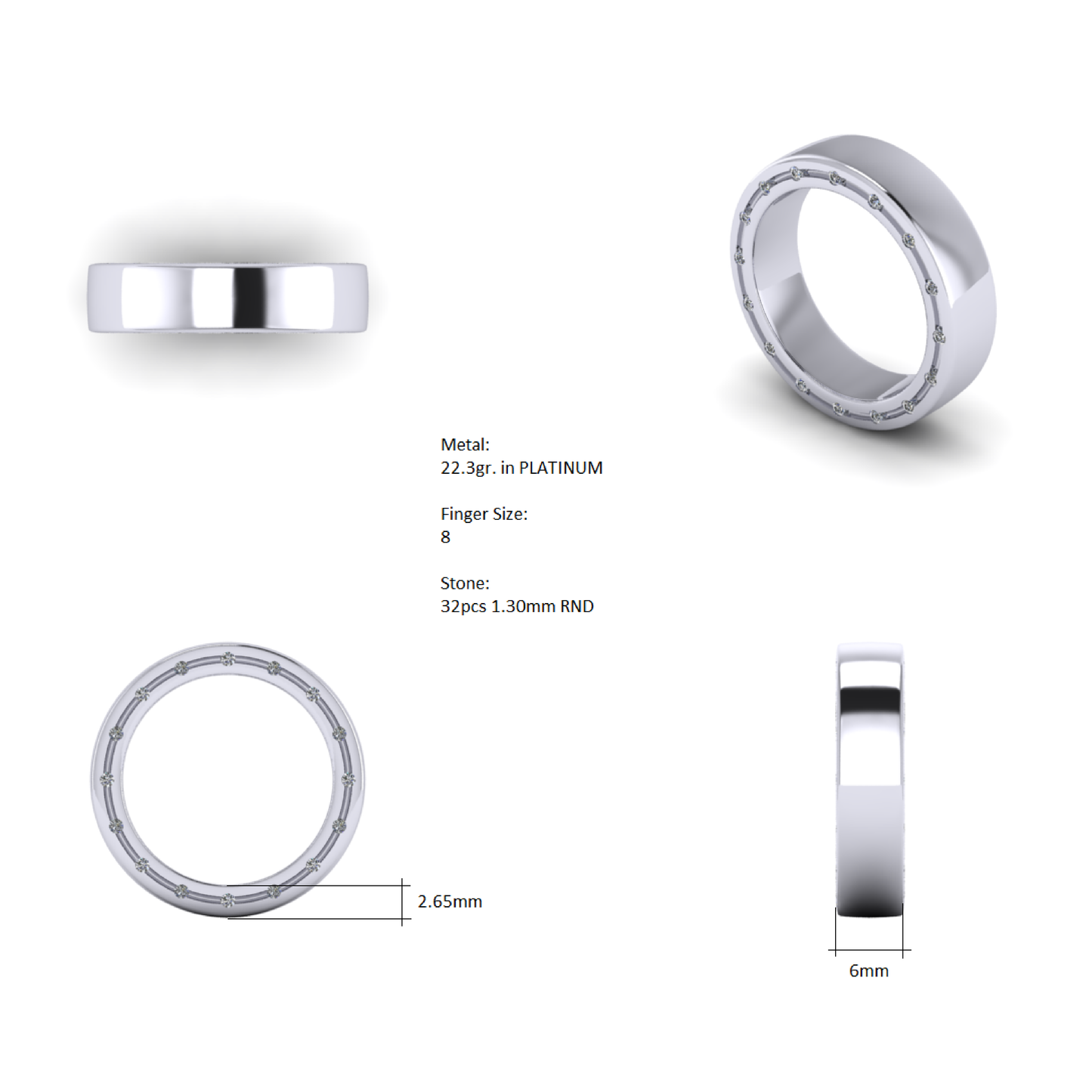 Custom Platinum Diamond Man's Ring