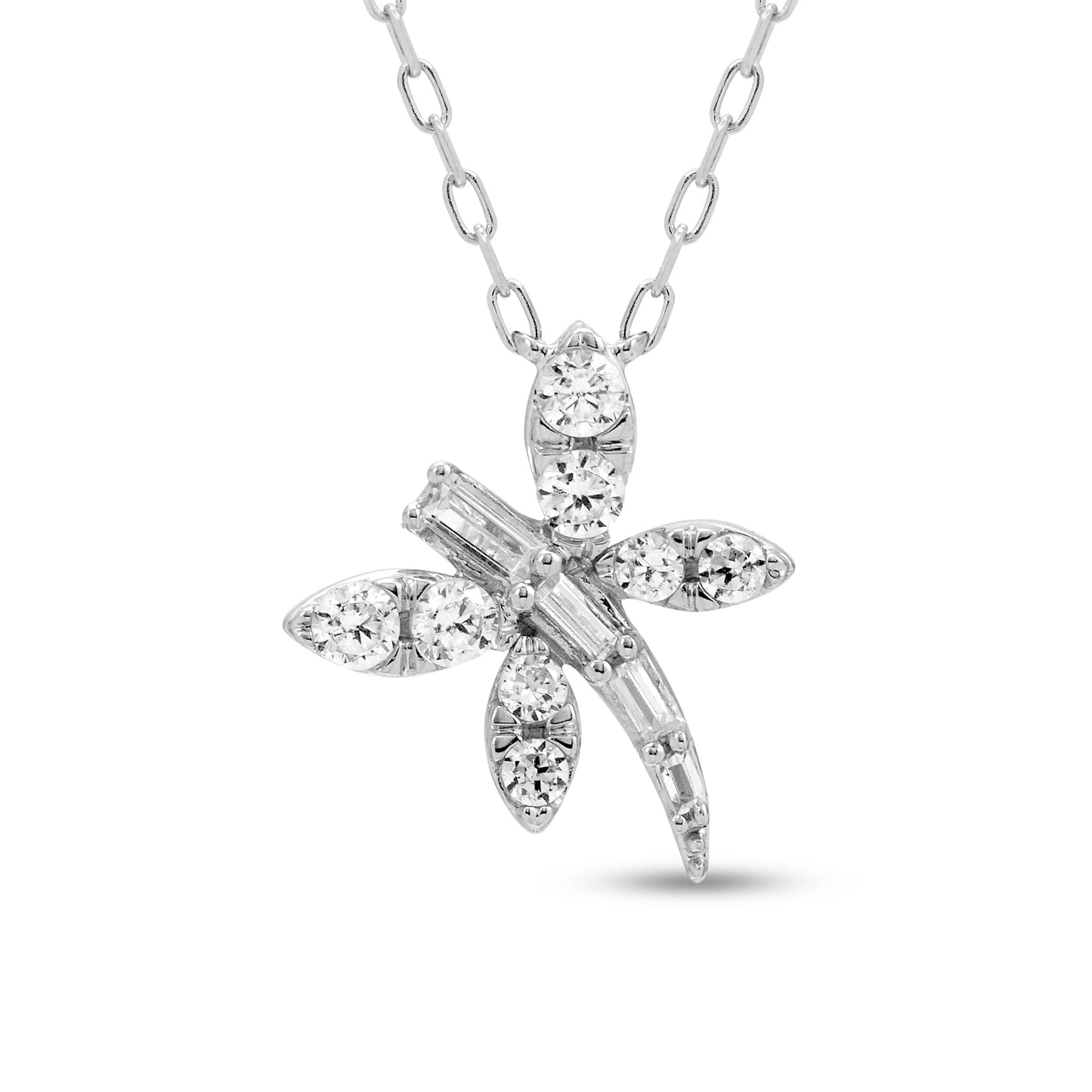 Diamond Dragonfly Pendant
