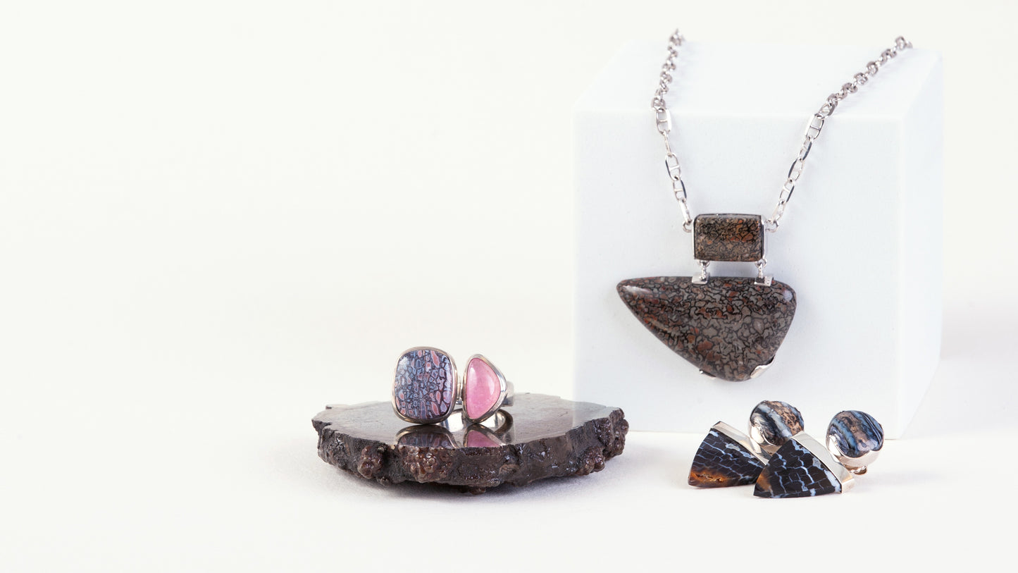 Fossilized Double Dinosaur Bone Necklace