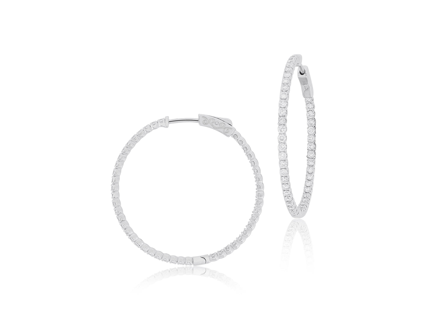 Diamond Hoops Two Carats