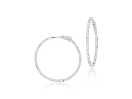 Diamond Hoops  Two Carats