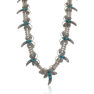 Dragonfly Squash Blossom Necklace