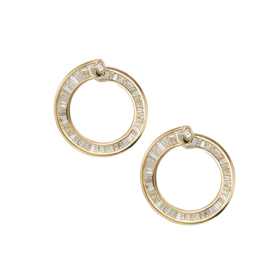 Spiral Diamond Earrings