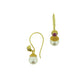 Akoya Pearl Sapphire Gold Earrings