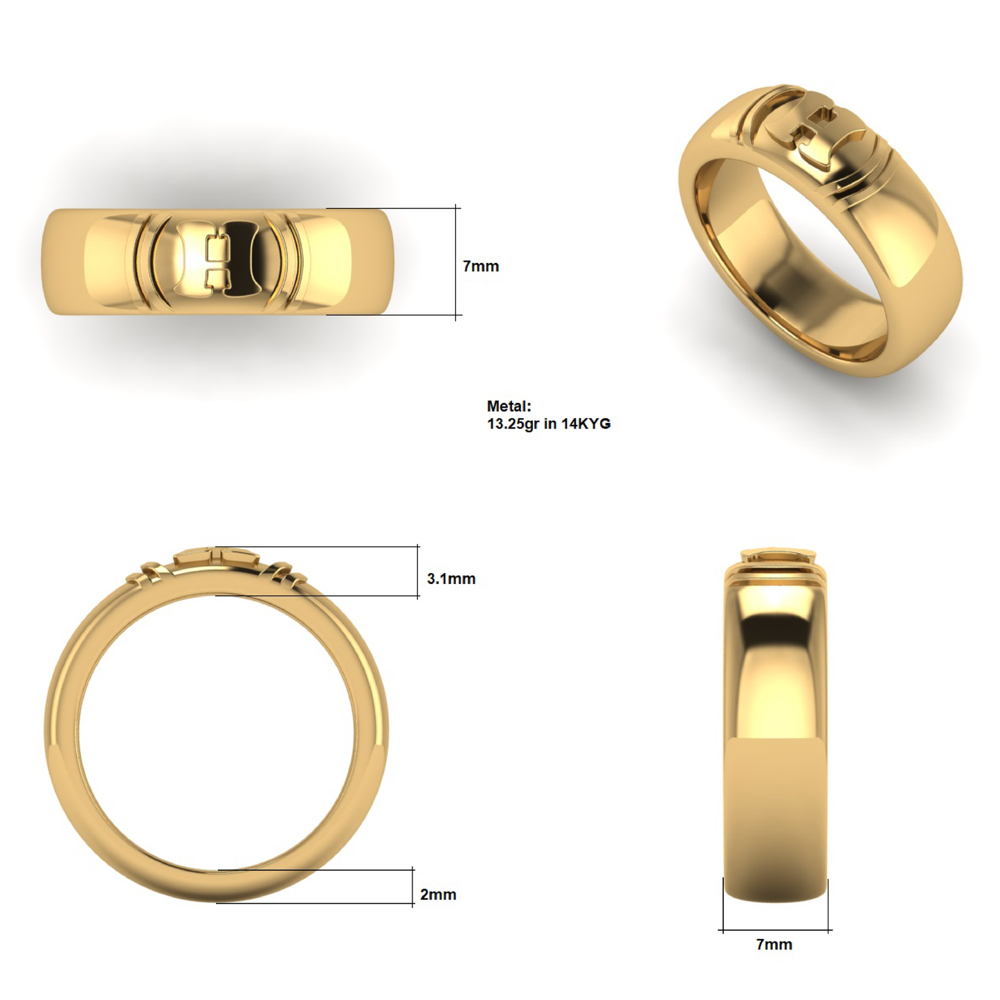 Initial Custom Ring