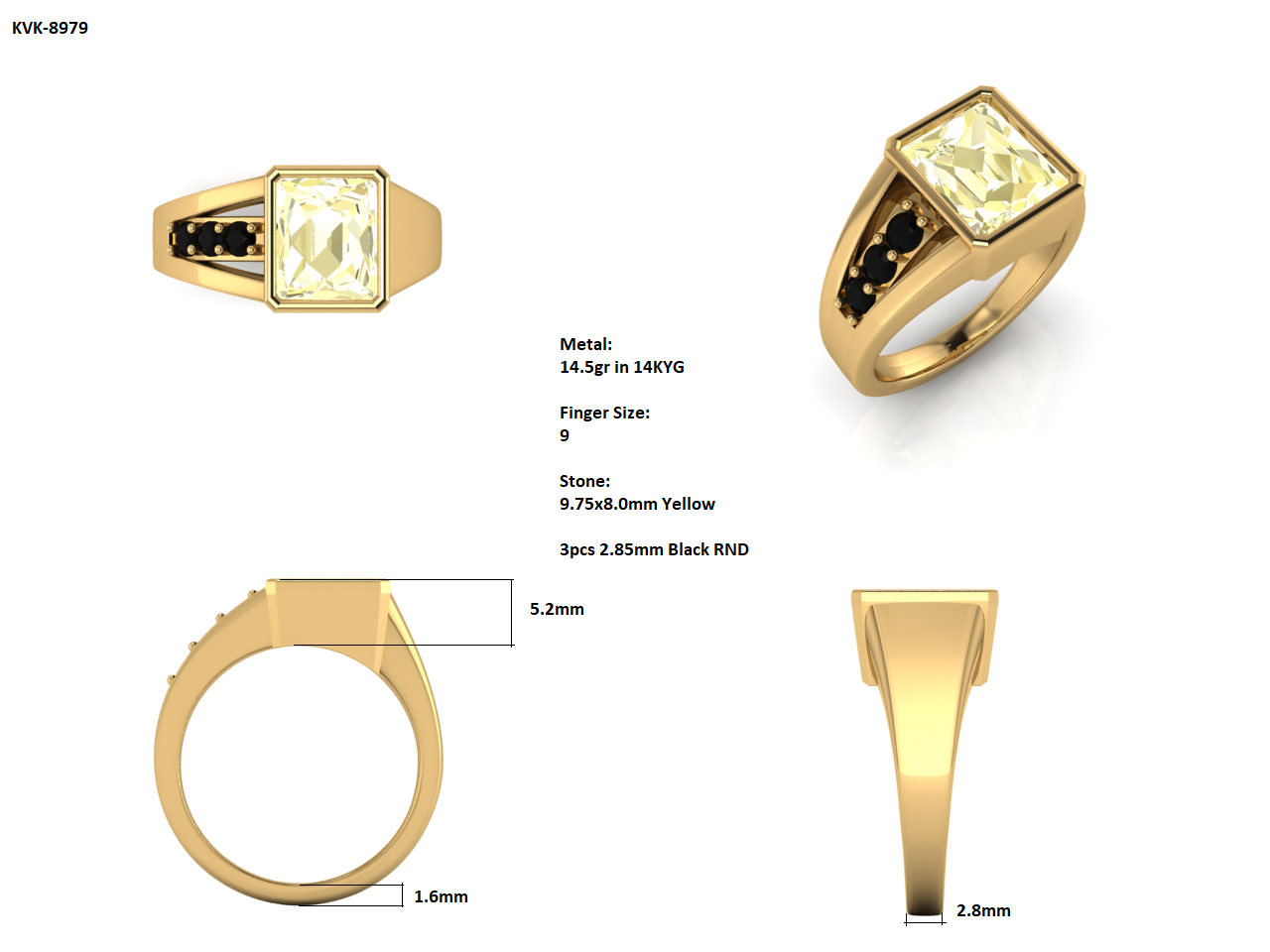 Father's Stone in Daughter's Ring