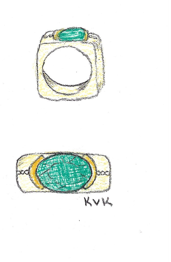 Custom Green Tourmaline Ring