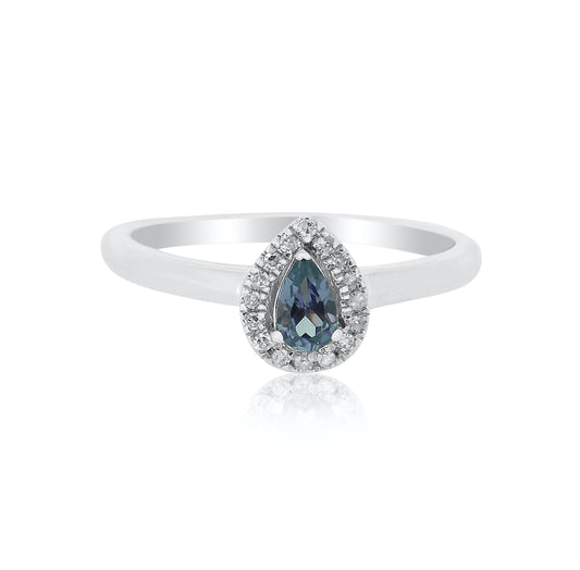 Alexandrite and Diamond Ring