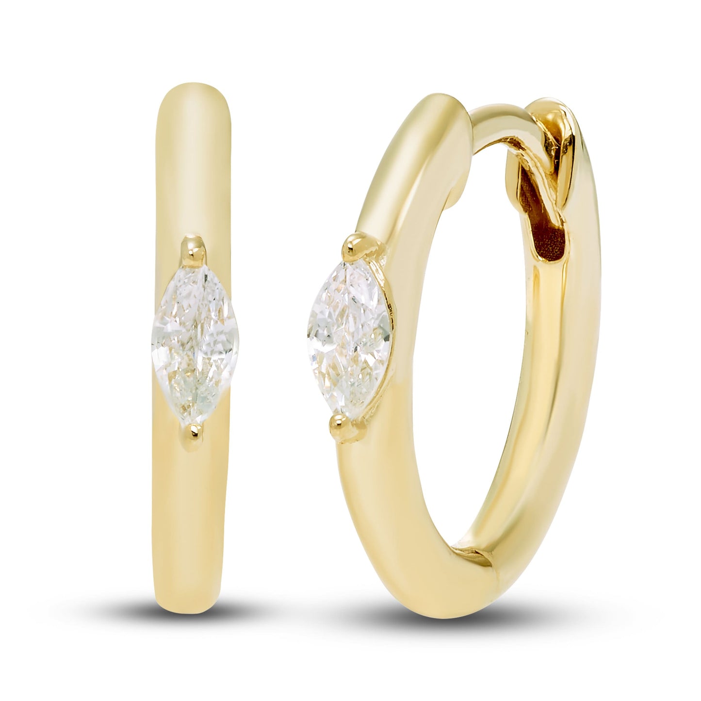 Marquise Diamond Earring Hoops