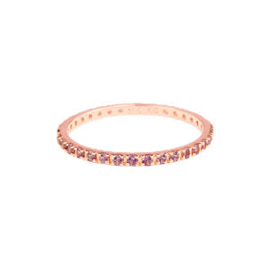 Pink Sapphire Eternity Band