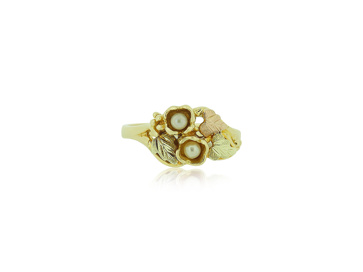 Black Hills Double Pearl Ring