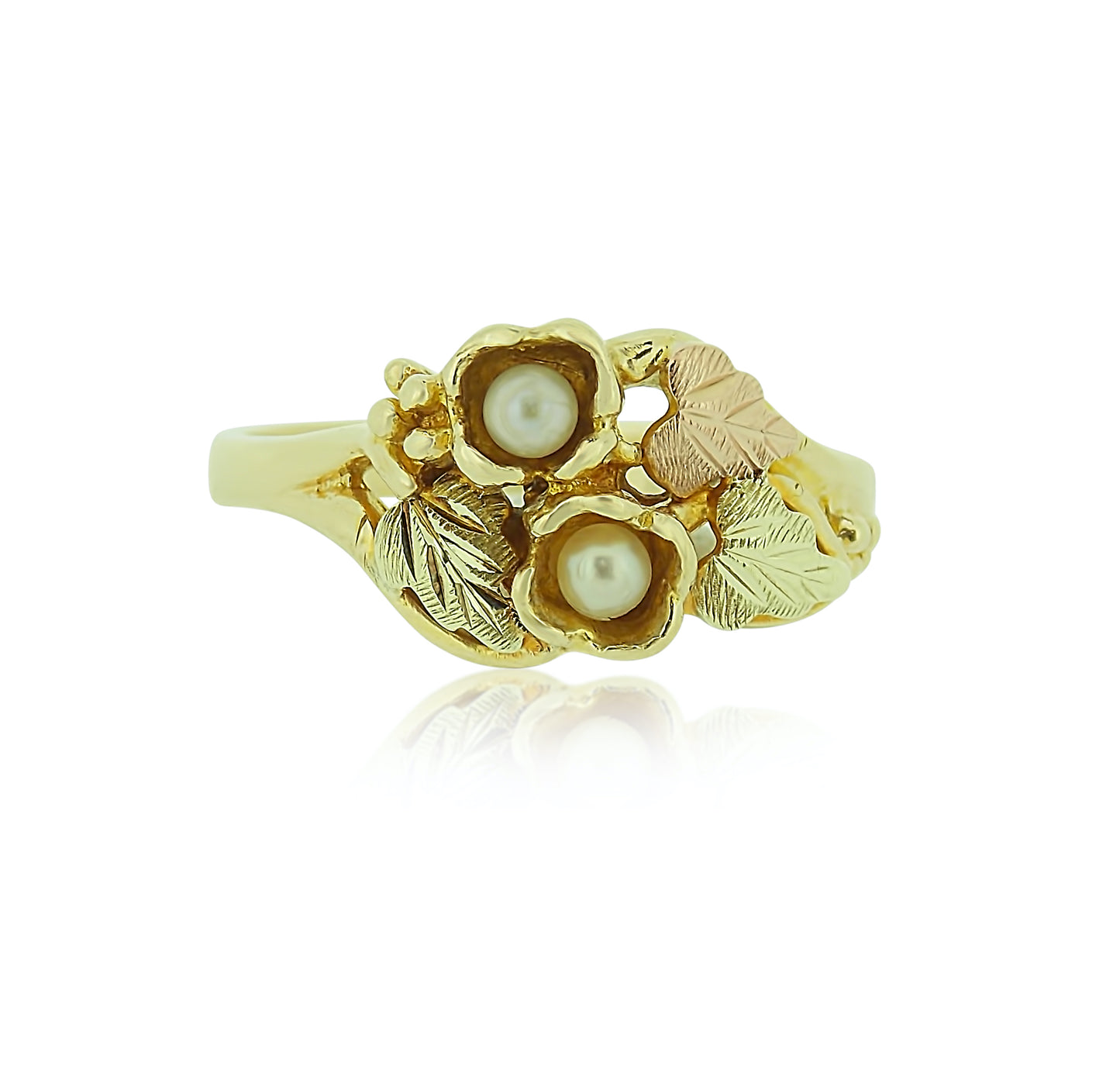 Black Hills Double Pearl Ring