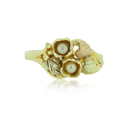 Black Hills Double Pearl Ring