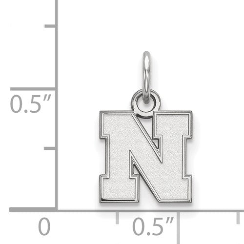 Small N Enameled Silver Pendant