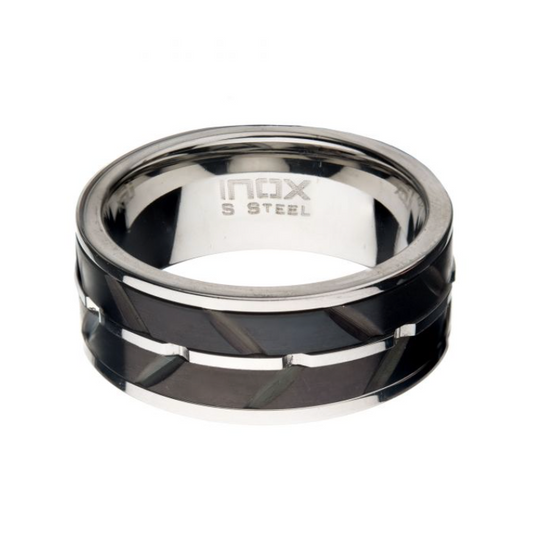 Mens Stainless Steel Wave Ring