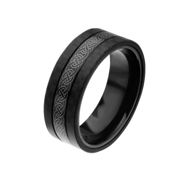Mens Stainless Steel Celtic Ring