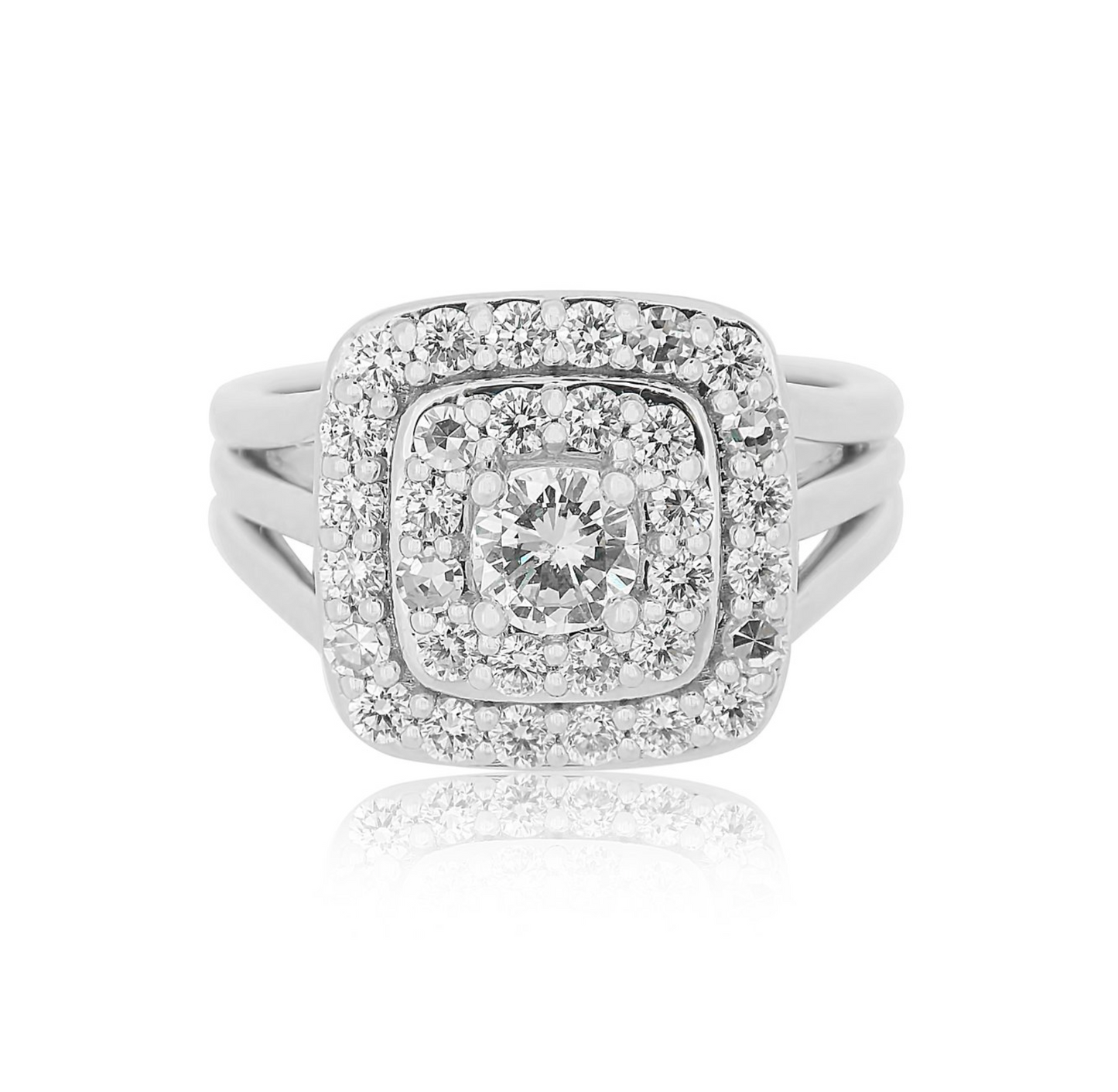 Double Halo Custom Ring