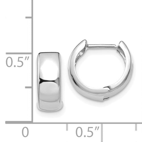 White Gold Huggie Hoops