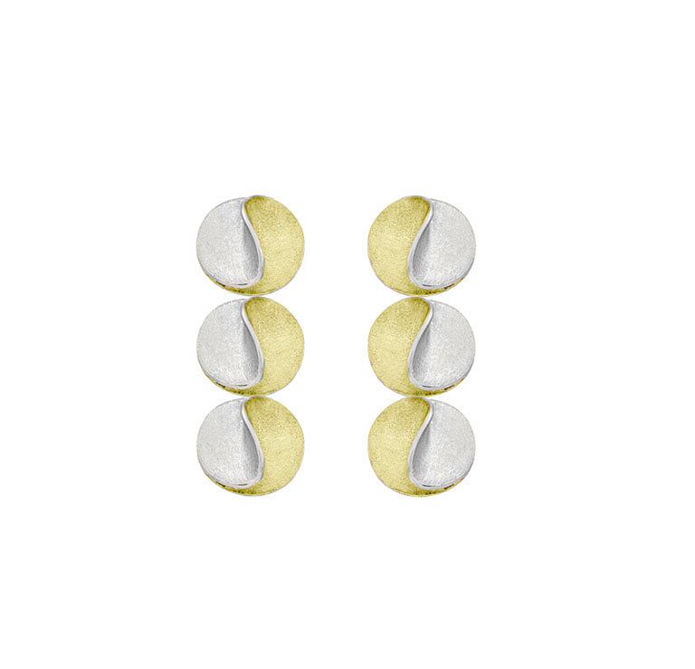 Triple Disc Earrings