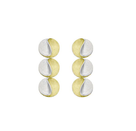 Triple Disc Earrings