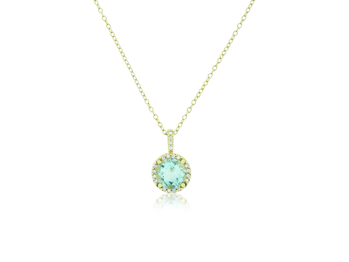 Aquamarine Diamond Necklace