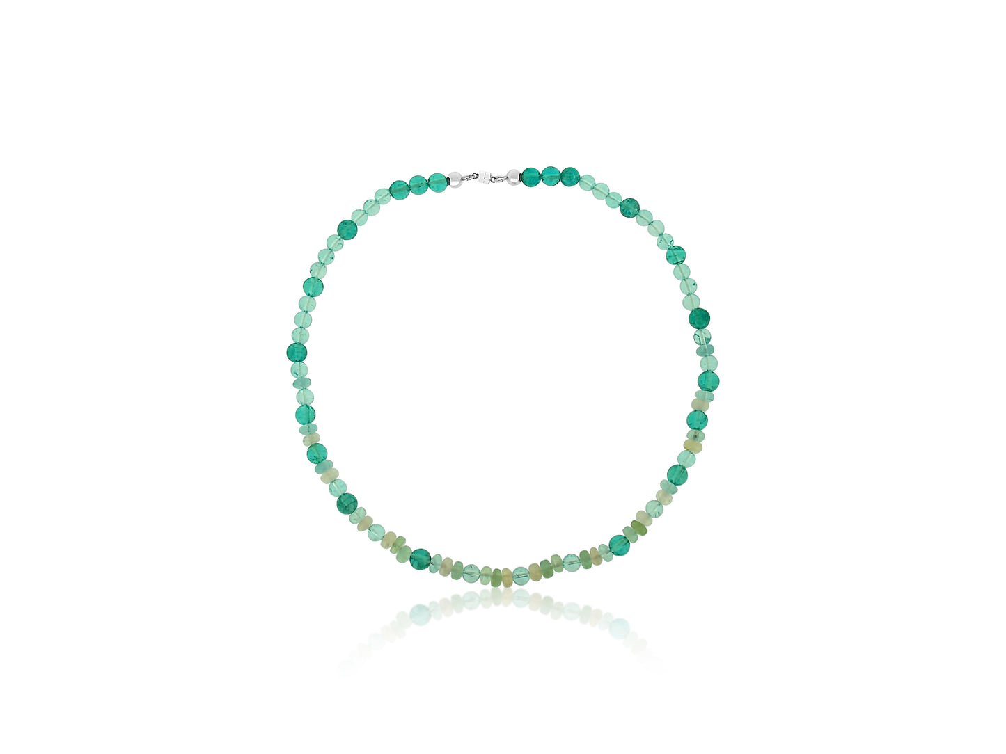 Apatite, Aquamarine, and Pink Beryl Necklace