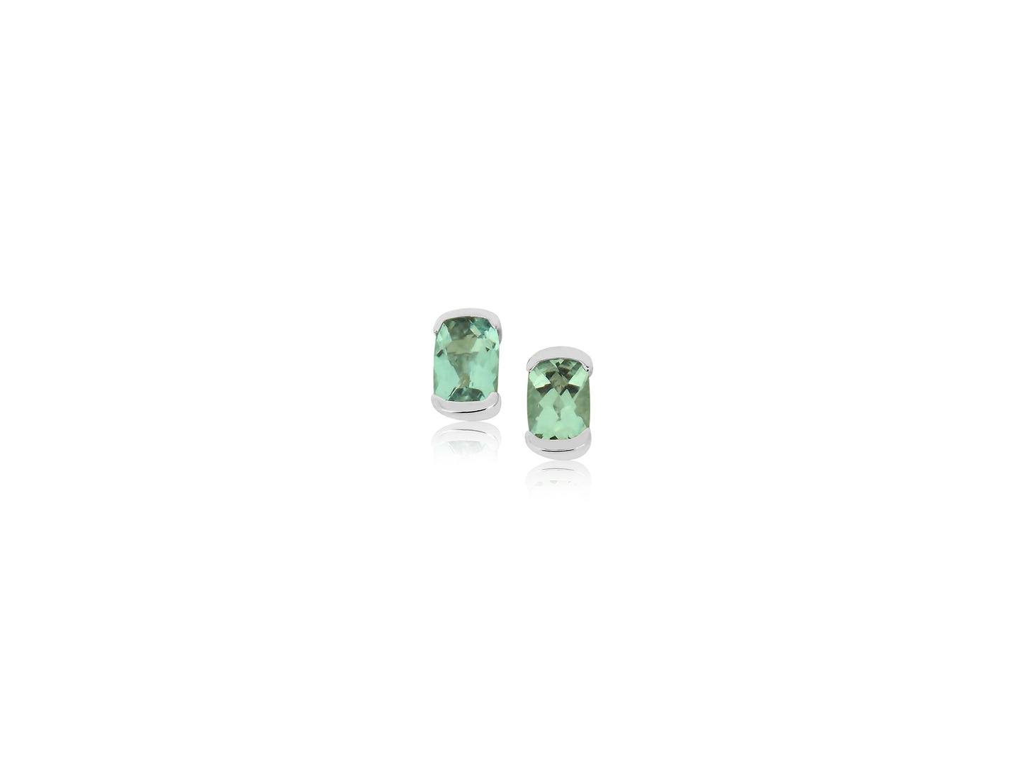 Aquamarine and White Gold Earrings
