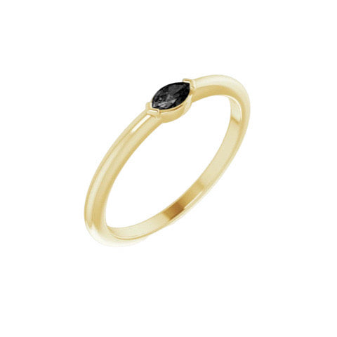 Black Diamond Marquise Stacking Band