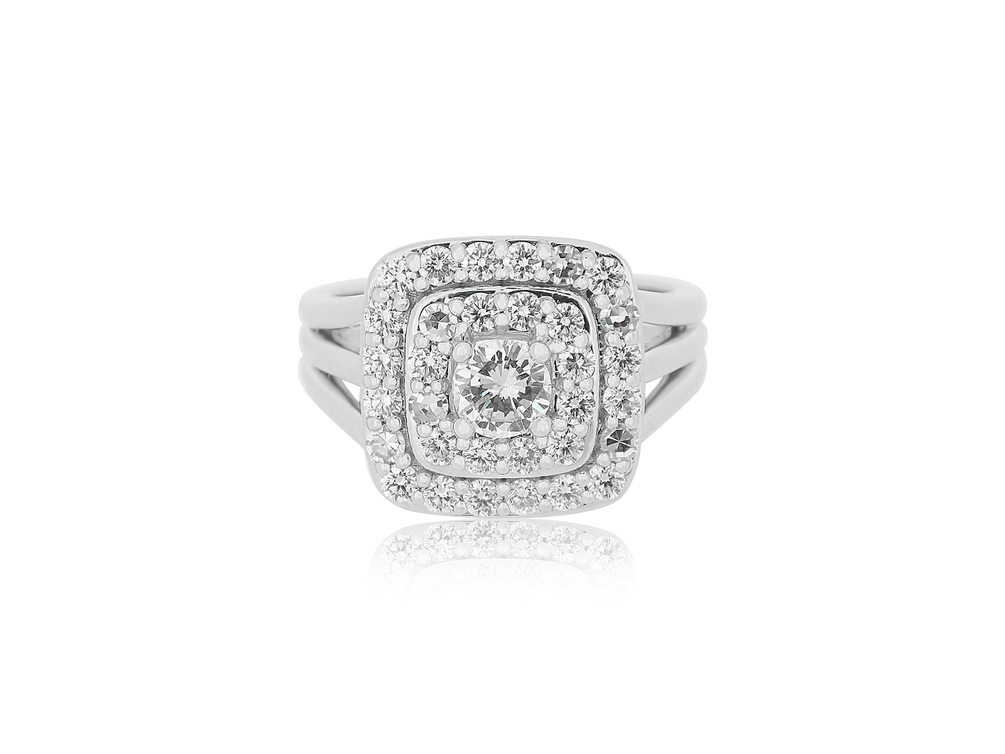 Double Halo Custom Ring