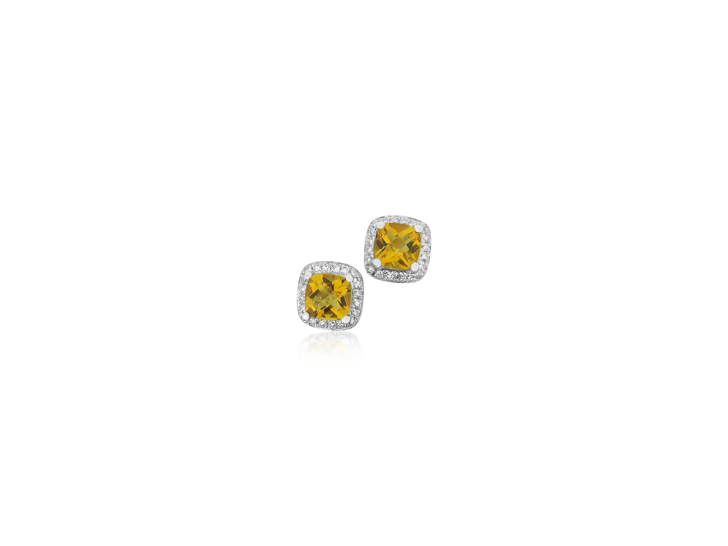 Citrine and Diamond Earrings