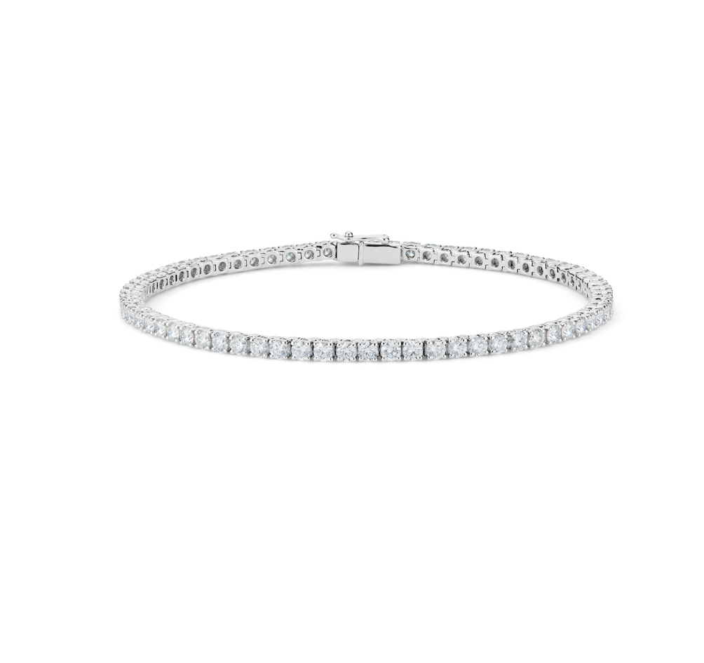 Diamond Line Flexible Five Carat Bracelet