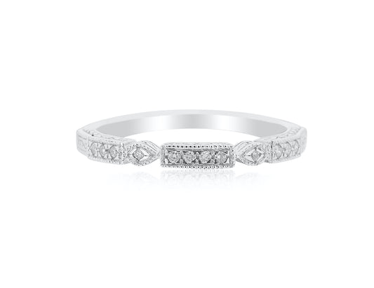 Milgrain Diamond Band