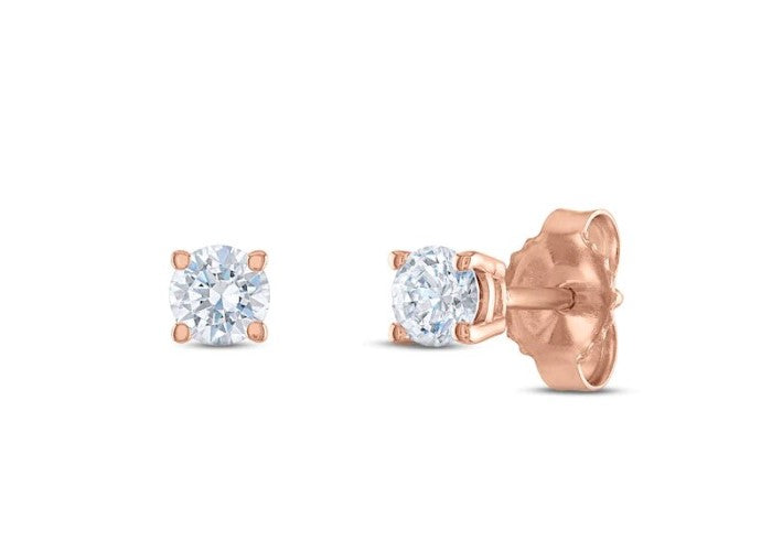 Diamond Studs in Rose Gold