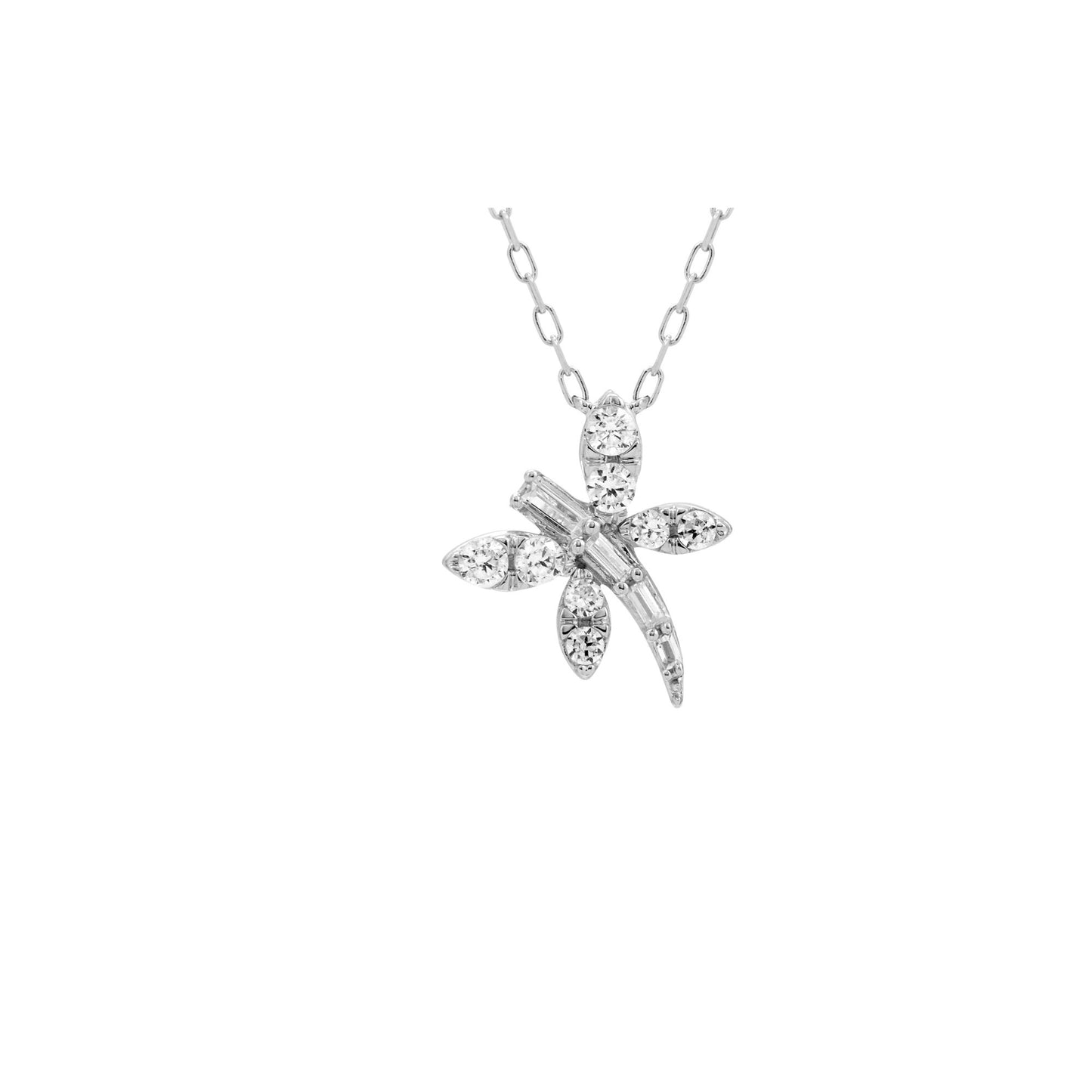 Diamond Dragonfly Pendant