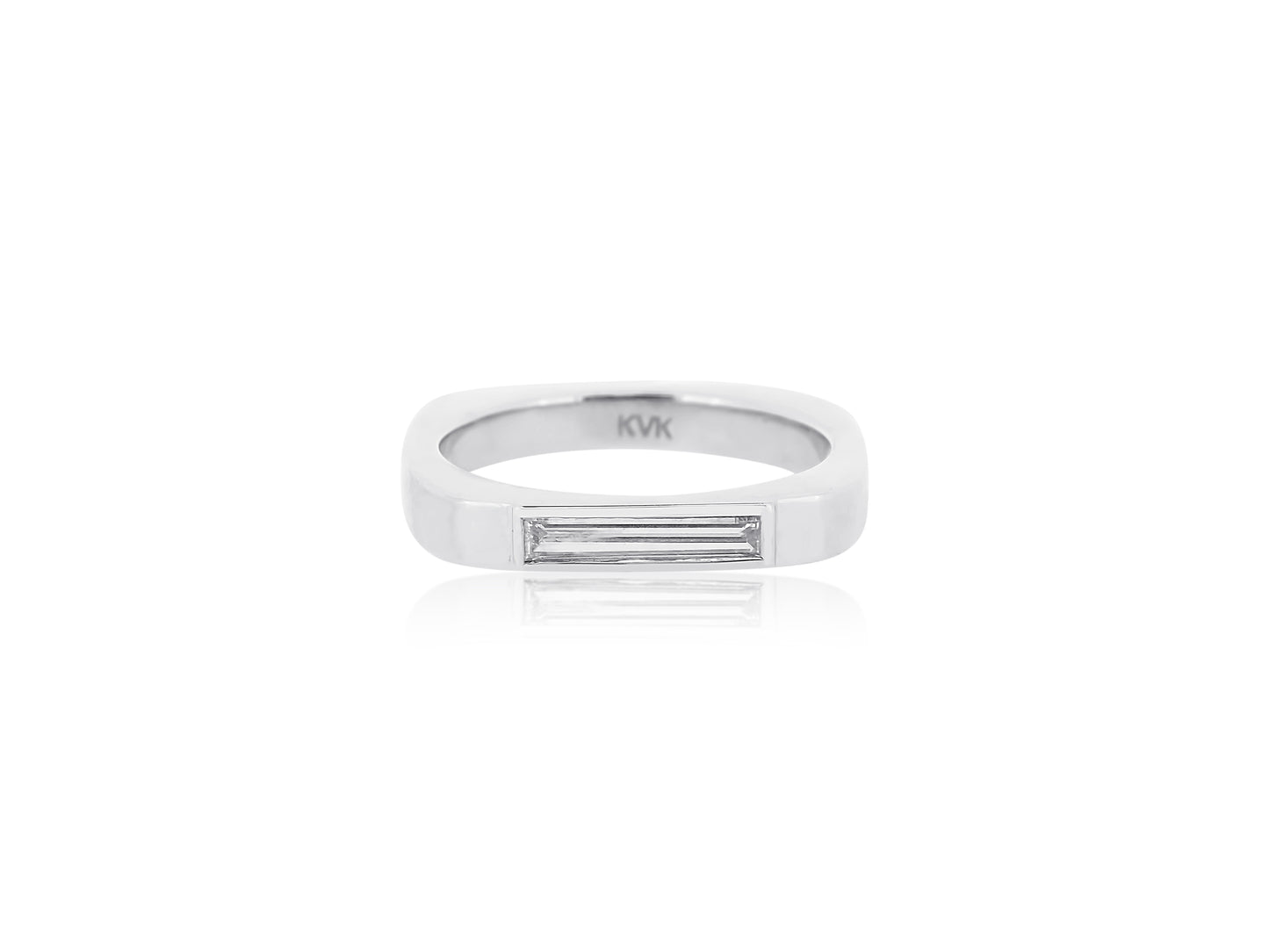 Elongated Baguette Diamond Ring