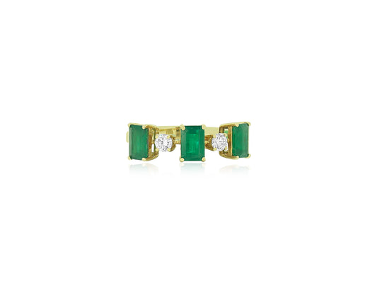 Emerald and Diamond Ring