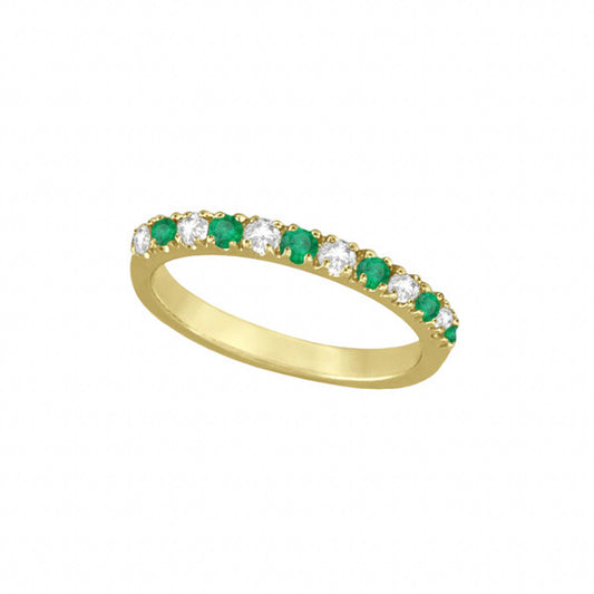 Emerald and Diamond Stacking Band