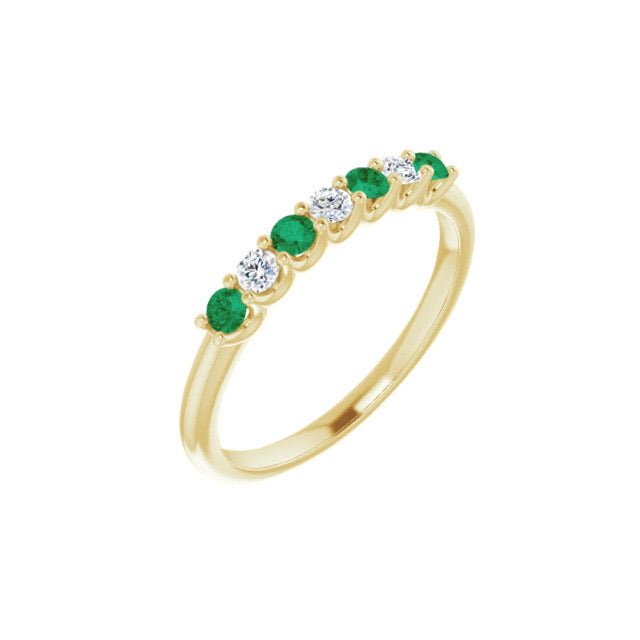 Emerald and Diamond Anniversary Band