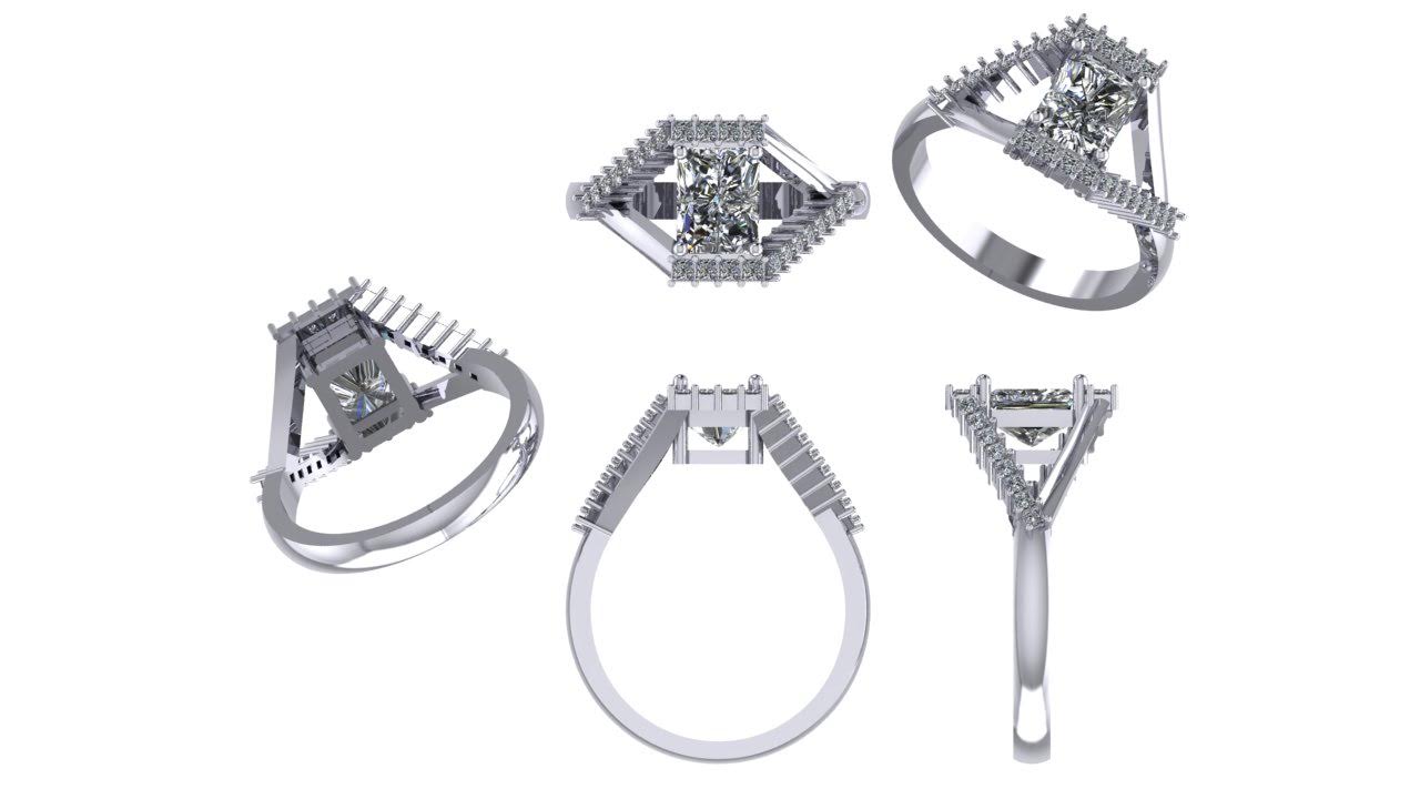 Cathedral Radiant Custom Ring