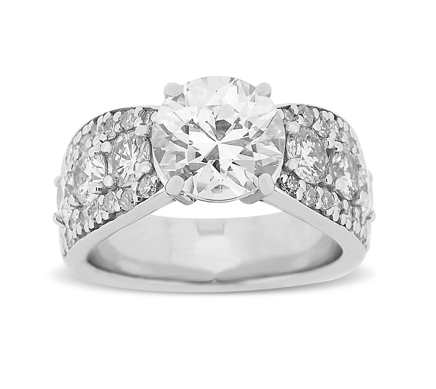 Spectacular Wide Paved Ring