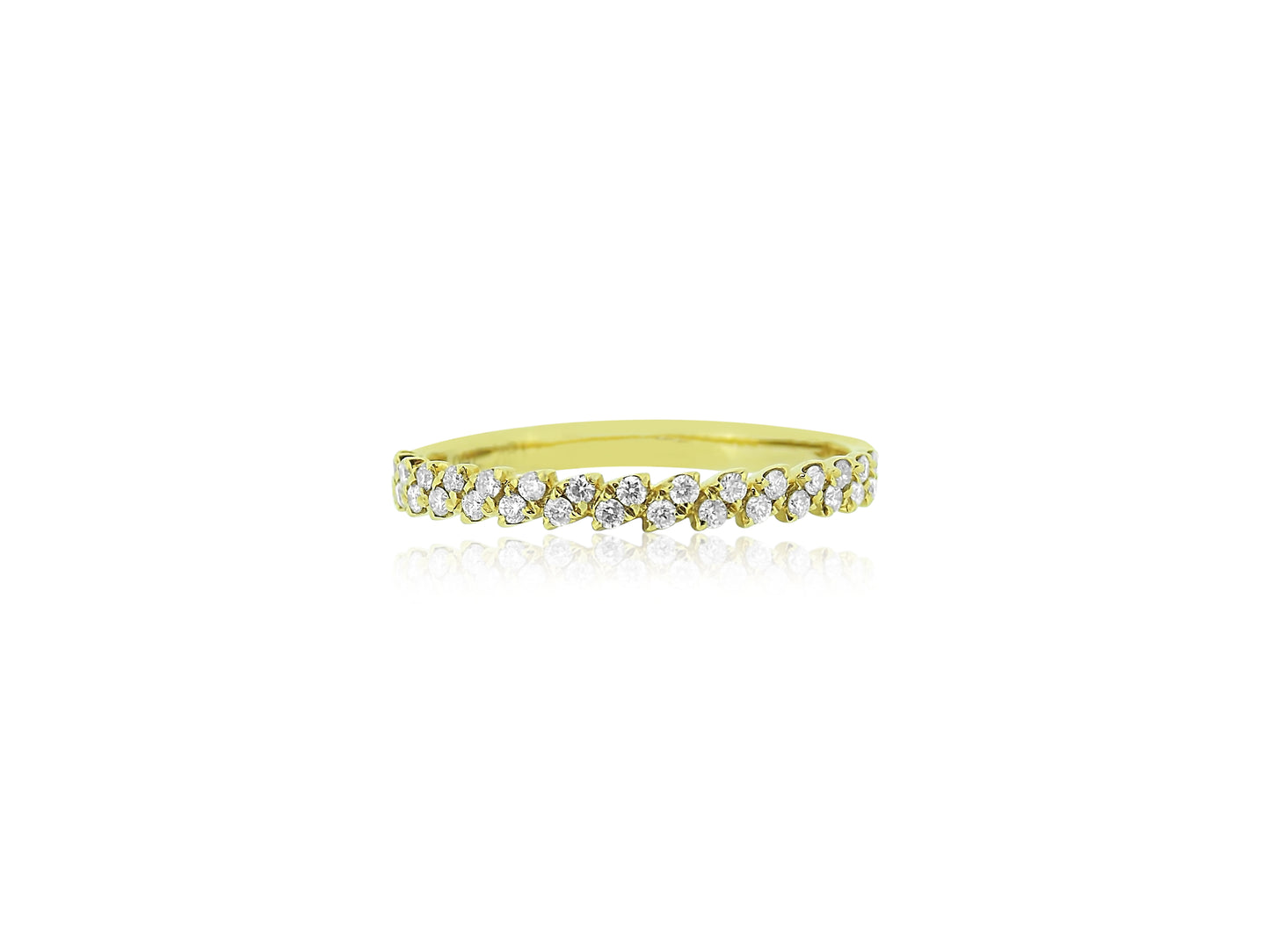 Double Diamond Slant Ring