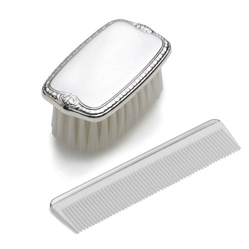 Sterling Silver Boy's Comb and Brush Set
