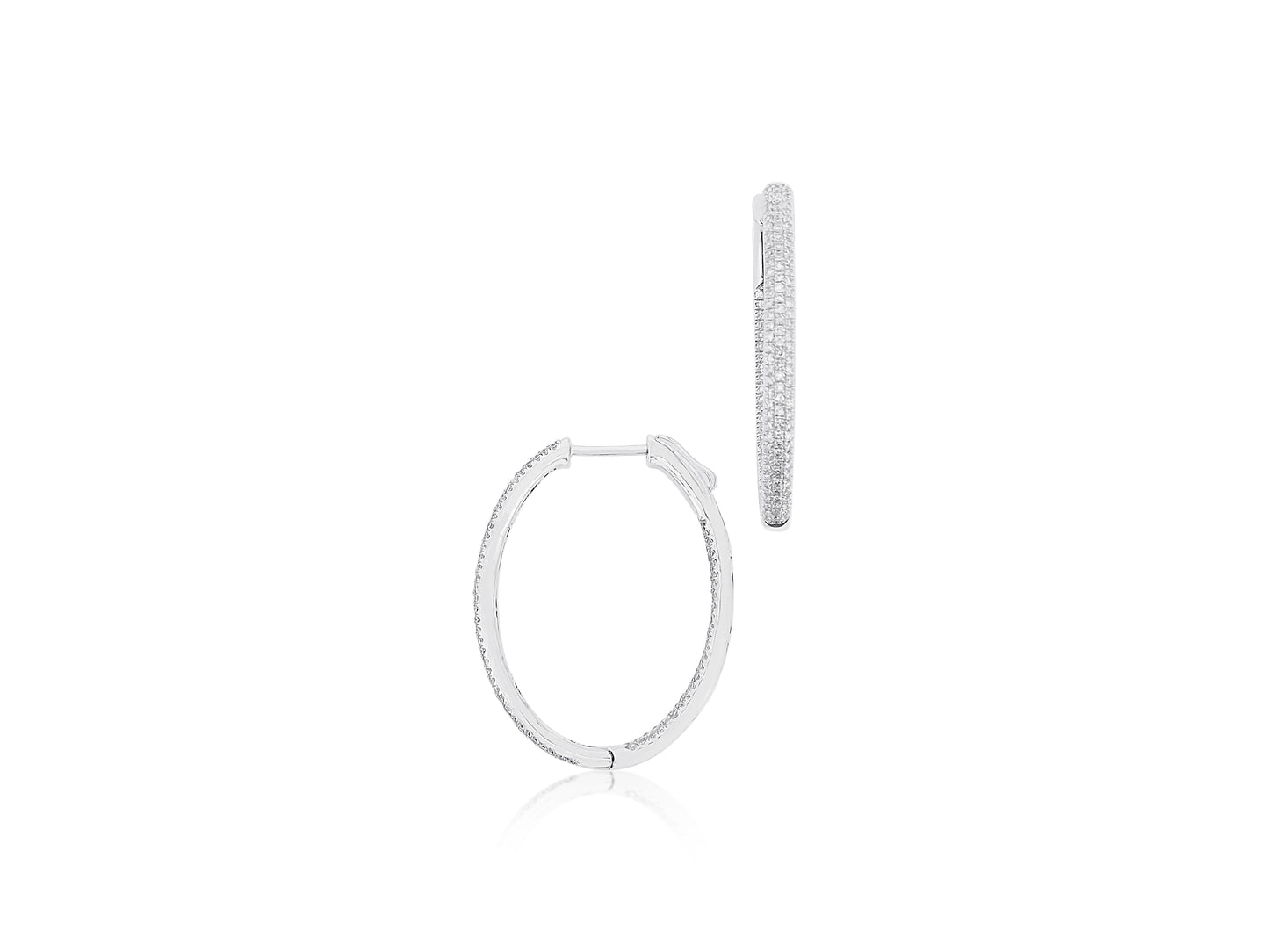 Diamond Oval Paved Hoops