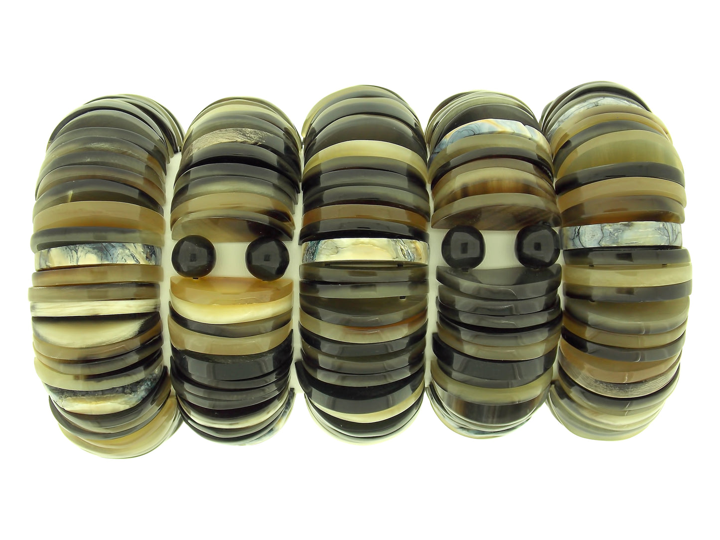 Buffalo Horn & Fossilized Woolly Mammoth Bracelet