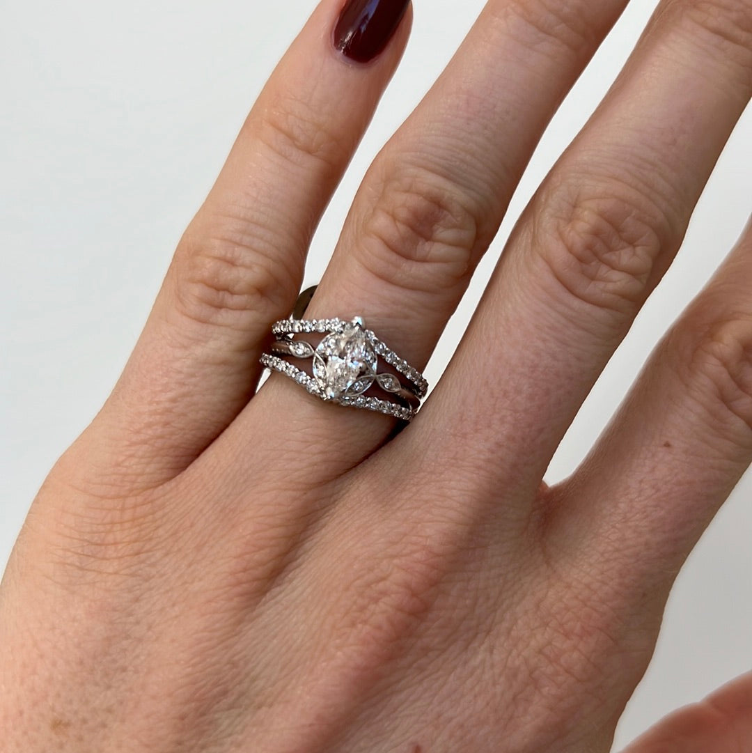 Diamond White Gold Ring Jacket