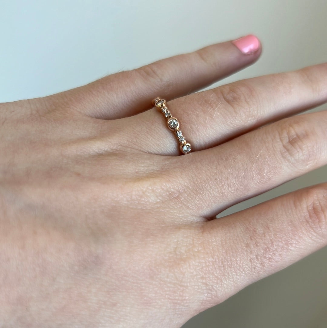 Rose Gold Diamond Stacking Band